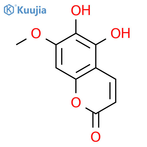 2H-1-Benzopyran-2-one,5,6-dihydroxy-7-methoxy- structure