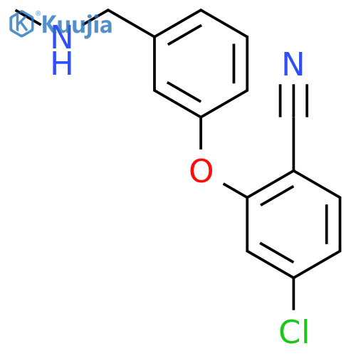 Benzonitrile, 4-chloro-2-[3-[(methylamino)methyl]phenoxy]- structure