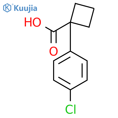 1-(4-chlorophenyl)cyclobutane-1-carboxylic acid structure