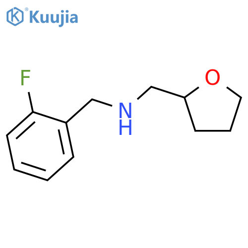 (2-fluorophenyl)methyl(oxolan-2-ylmethyl)amine structure