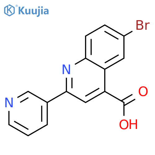 6-Bromo-2-pyridin-3-ylquinoline-4-carboxylic acid structure