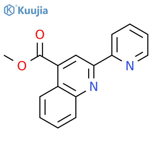 4-Quinolinecarboxylic acid, 2-(2-pyridinyl)-, methyl ester structure