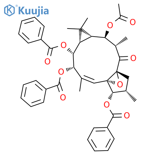 [(1R,3S,4R,5R,7S,8R,9R,10Z,12S,13S,14S)-4-Acetyloxy-9,13-dibenzoyloxy-3,6,6,10,14-pentamethyl-2-oxo-16-oxatetracyclo[10.3.1.01,12.05,7]hexadec-10-en-8-yl] benzoate structure