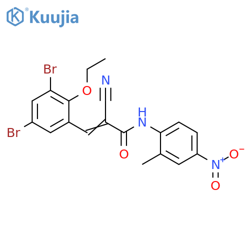 2-Cyano-3-(3,5-dibromo-2-ethoxyphenyl)-N-(2-methyl-4-nitrophenyl)-2-propenamide structure
