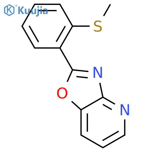 2-(2-(Methylthio)phenyl)oxazolo[4,5-b]pyridine structure
