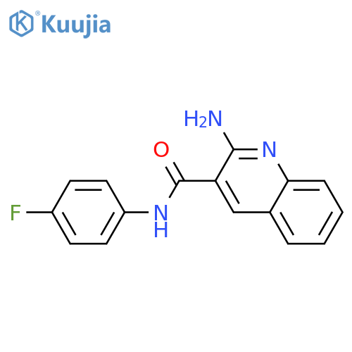 2-Amino-N-(4-fluorophenyl)quinoline-3-carboxamide structure