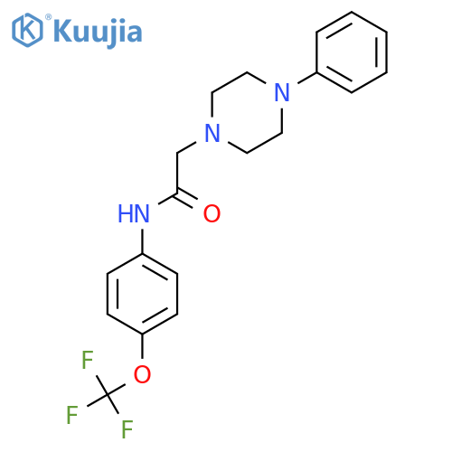 2-(4-Phenylpiperazin-1-yl)-N-[4-(trifluoromethoxy)phenyl]acetamide structure