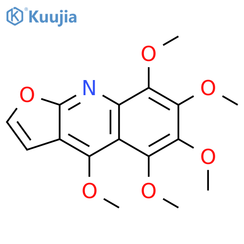 FURO[2,3-B]QUINOLINE, 4,5,6,7,8-PENTAMETHOXY- structure