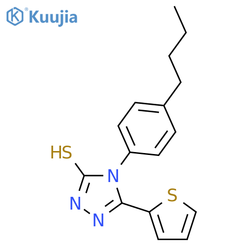 4-(4-butylphenyl)-5-(thiophen-2-yl)-4H-1,2,4-triazole-3-thiol structure