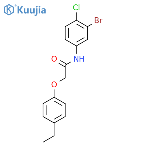 N-(3-Bromo-4-chlorophenyl)-2-(4-ethylphenoxy)acetamide structure
