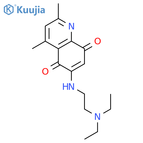 5,8-Quinolinedione,6-[[2-(diethylamino)ethyl]amino]-2,4-dimethyl- structure