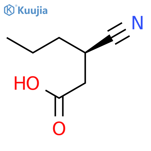 Hexanoic acid, 3-cyano-, (3R)- structure