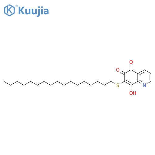 5,8-Quinolinedione,7-(heptadecylthio)-6-hydroxy- structure