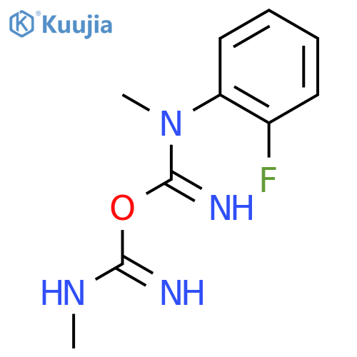 N-(2-fluorophenyl)-N,N'-dimethyldicarbonimidic diamide structure