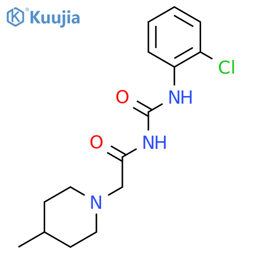 N-[(2-chlorophenyl)carbamoyl]-2-(4-methylpiperidin-1-yl)acetamide structure