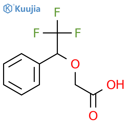 (2,2,2-Trifluoro-1-phenylethoxy)acetic acid structure