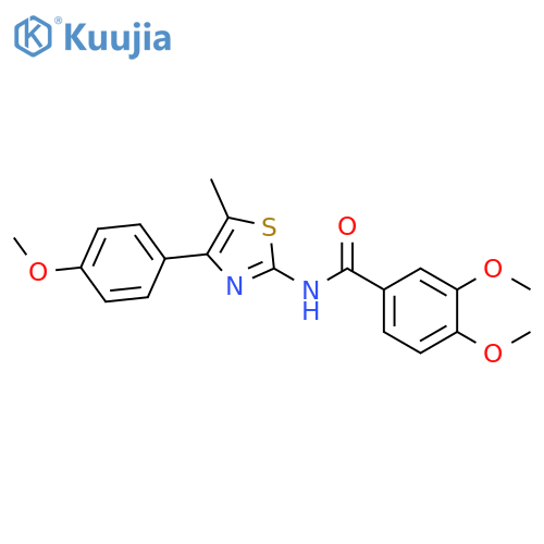 3,4-dimethoxy-N-4-(4-methoxyphenyl)-5-methyl-1,3-thiazol-2-ylbenzamide structure