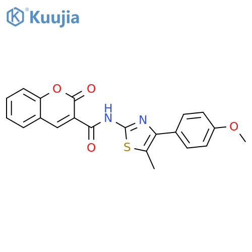 N-4-(4-methoxyphenyl)-5-methyl-1,3-thiazol-2-yl-2-oxo-2H-chromene-3-carboxamide structure