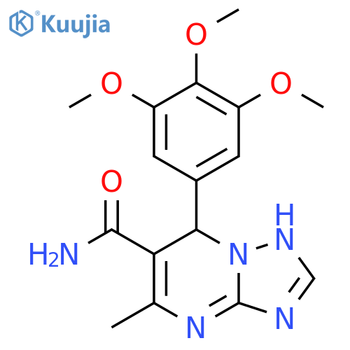 5-methyl-7-(3,4,5-trimethoxyphenyl)-4H,7H-1,2,4triazolo1,5-apyrimidine-6-carboxamide structure