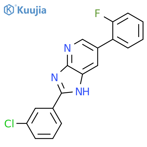 1H-Imidazo[4,5-b]pyridine, 2-(3-chlorophenyl)-6-(2-fluorophenyl)- structure