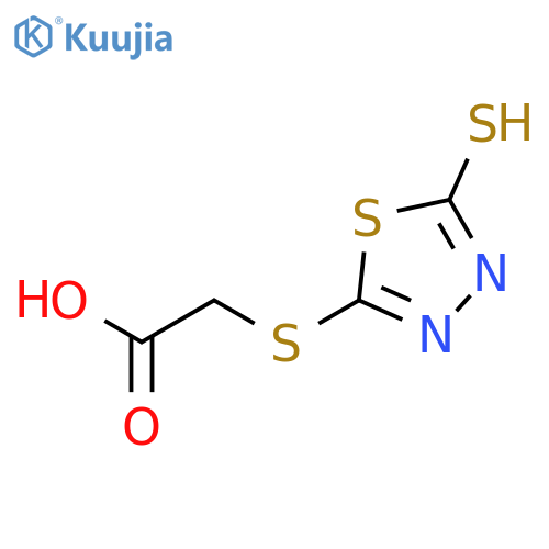 (5-Mercapto-1,3,40thiadiazol-2-ylthio)acetic Acid structure