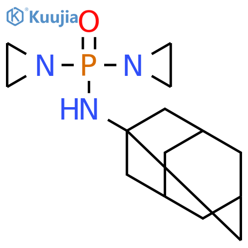 N-[bis(aziridin-1-yl)phosphoryl]adamantan-1-amine structure