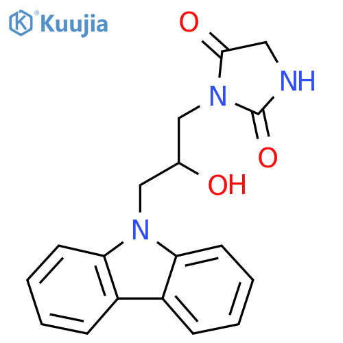 3-[3-(9H-carbazol-9-yl)-2-hydroxypropyl]imidazolidine-2,4-dione structure