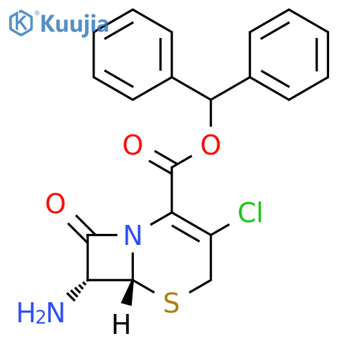 5-Thia-1-azabicyclo[4.2.0]oct-2-ene-2-carboxylic acid,7-amino-3-chloro-8-oxo-, diphenylmethyl ester, (6R,7R)- structure