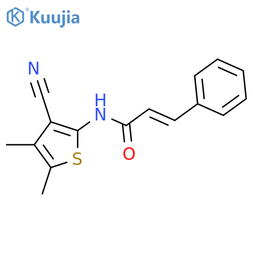 (2E)-N-(3-cyano-4,5-dimethylthiophen-2-yl)-3-phenylprop-2-enamide structure