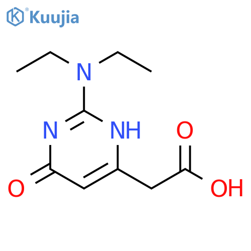2-(2-(Diethylamino)-6-hydroxypyrimidin-4-yl)acetic acid structure