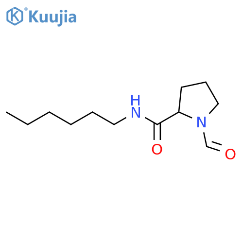 2-PYRROLIDINECARBOXAMIDE, 1-FORMYL-N-HEXYL- structure