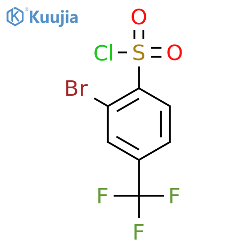 2-Bromo-4-(trifluoromethyl)benzene-1-sulfonyl chloride structure