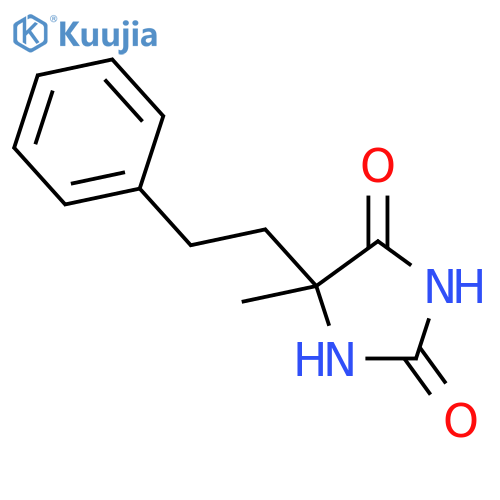 5-methyl-5-(2-phenylethyl)imidazolidine-2,4-dione structure