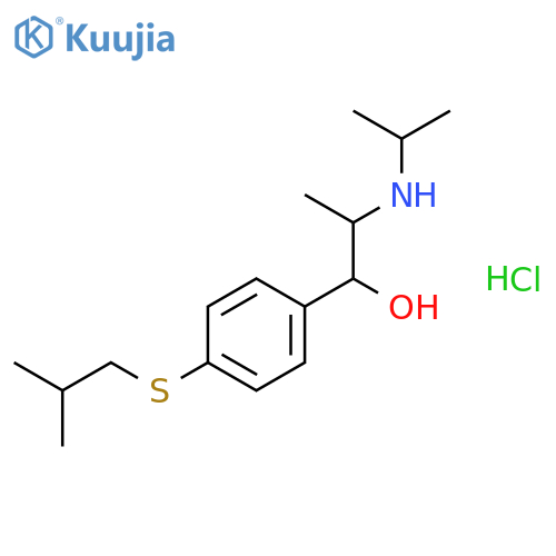 2-[(1-methylethyl)amino]-1-{4-[(2-methylpropyl)sulfanyl]phenyl}propan-1-ol hydrochloride structure