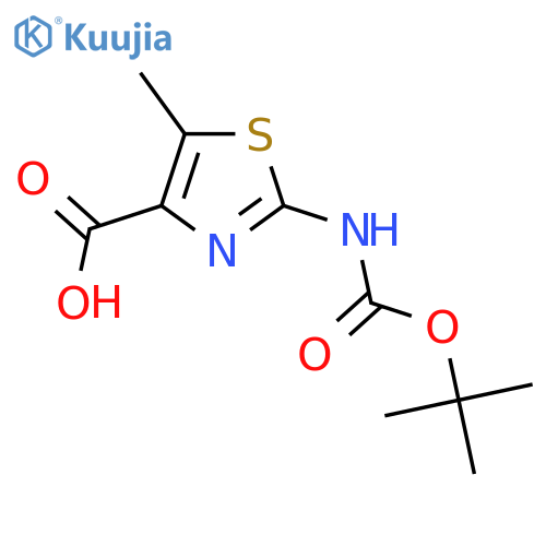 2-((Tert-Butoxycarbonyl)amino)-5-methylthiazole-4-carboxylic acid structure