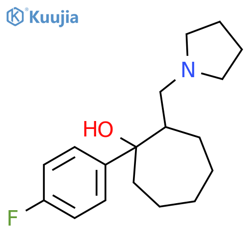 CYCLOHEPTANOL, 1-(4-FLUOROPHENYL)-2-(1-PYRROLIDINYLMETHYL)- structure