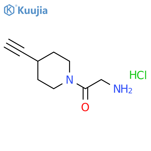 2-amino-1-(4-ethynylpiperidin-1-yl)ethan-1-one hydrochloride structure