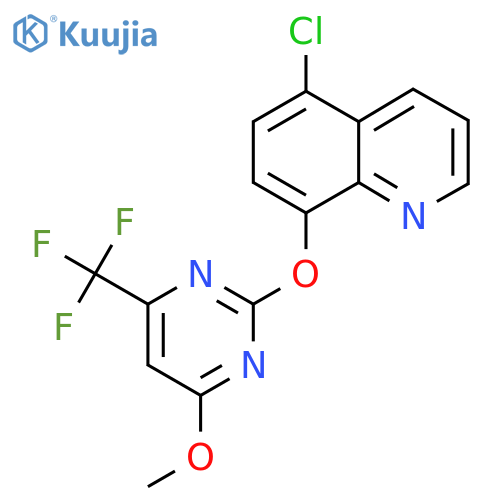 5-Chloro-8-{[4-methoxy-6-(trifluoromethyl)pyrimidin-2-yl]oxy}quinoline structure
