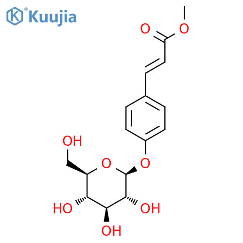 3-[4-(beta-D-Glucopyranosyloxy)phenyl]acrylic acid methyl ester structure