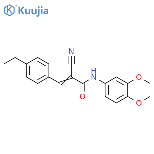 2-Cyano-N-(3,4-dimethoxyphenyl)-3-(4-ethylphenyl)-2-propenamide structure