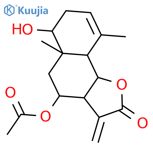 (3aR,4R,5aR,6R,9aS,9bR)-6-hydroxy-5a,9-dimethyl-3-methylidene-2-oxo-2,3,3a,4,5,5a,6,7,9a,9b-decahydronaphtho[1,2-b]furan-4-yl acetate structure