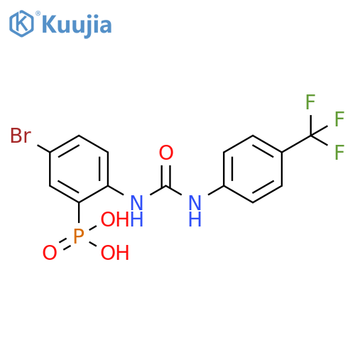 Phosphonic acid,[5-bromo-2-[[[[4-(trifluoromethyl)phenyl]amino]carbonyl]amino]phenyl]- structure