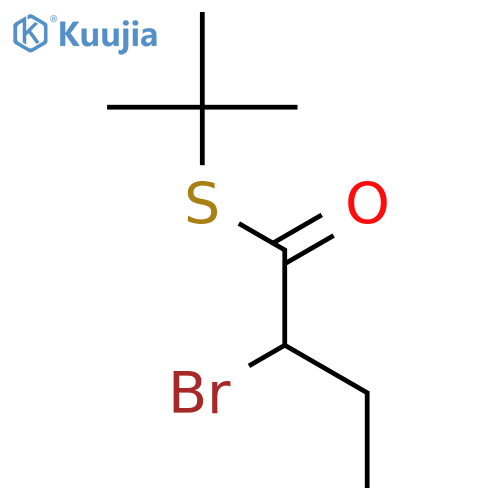 Butanethioic acid, 2-bromo-, S-(1,1-dimethylethyl) ester structure