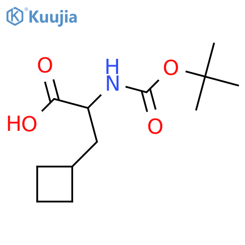 2-{[(tert-butoxy)carbonyl]amino}-3-cyclobutylpropanoic acid structure