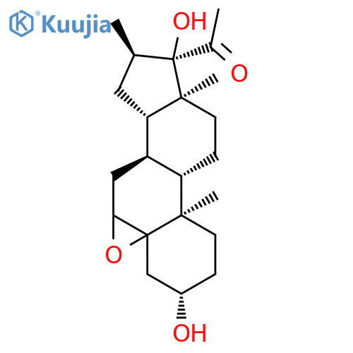 Pregnan-20-one,5,6-epoxy-3,17-dihydroxy-16-methyl-, (3b,5a,6a,16a)- (9CI) structure
