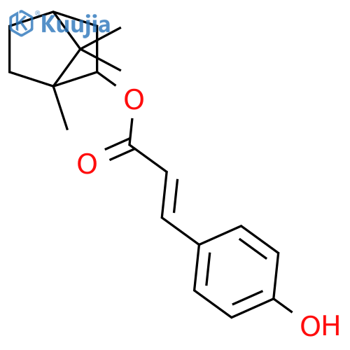 2-Propenoic acid, 3-(4-hydroxyphenyl)-, (1R,2S,4R)-1,7,7-trimethylbicyclo[2.2.1]hept-2-yl ester, (2E)- structure