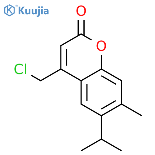 4-(Chloromethyl)-7-methyl-6-(propan-2-yl)-2H-chromen-2-one structure