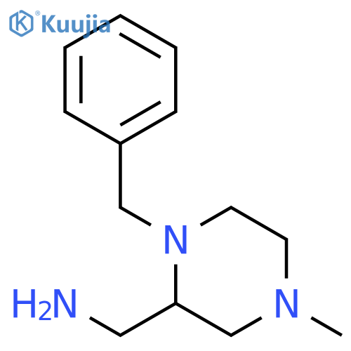 (1-benzyl-4-methylpiperazin-2-yl)methanamine structure