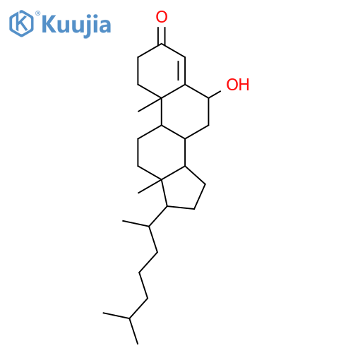 Cholest-4-en-3-one,6-hydroxy-, (6b)- structure