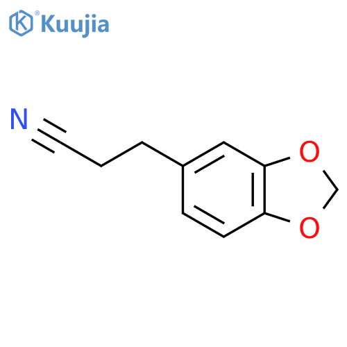3-(1,3-dioxaindan-5-yl)propanenitrile structure